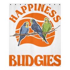 Budgie T- Shirt Budgie Happiness Parakeet Cockatiel T- Shirt Yoga Reflexion Pose T- Shirtyoga Reflexion Pose T- Shirt Shower Curtain 60  X 72  (medium)  by hizuto