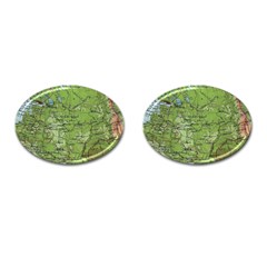 Map Earth World Russia Europe Cufflinks (oval)