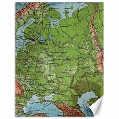 Map Earth World Russia Europe Canvas 12  X 16  by Bangk1t