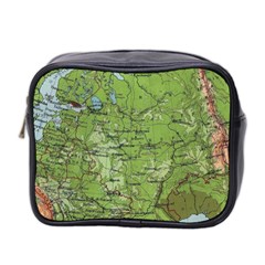 Map Earth World Russia Europe Mini Toiletries Bag (two Sides)