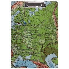 Map Earth World Russia Europe A4 Acrylic Clipboard by Bangk1t