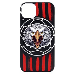 Usa Soccer T- Shirt U S A Patriotic American Flag Soccer Ball Football T- Shirt (1) Iphone 14 Plus Black Uv Print Case by ZUXUMI