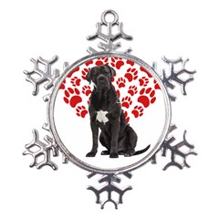 Cane Corso Gifts T- Shirt Cool Cane Corso Valentine Heart Paw Cane Corso Dog Lover Valentine Costume Yoga Reflexion Pose T- Shirtyoga Reflexion Pose T- Shirt Metal Large Snowflake Ornament by hizuto