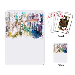 Venice T- Shirt Venice Voyage Art Digital Painting Watercolor Discovery T- Shirt (1) Playing Cards Single Design (rectangle) by ZUXUMI