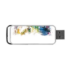 Venice T- Shirt Venice Voyage Art Digital Painting Watercolor Discovery T- Shirt (1) Portable Usb Flash (two Sides) by ZUXUMI