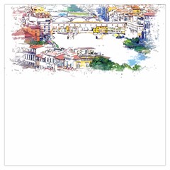 Venice T- Shirt Venice Voyage Art Digital Painting Watercolor Discovery T- Shirt (2) Lightweight Scarf 