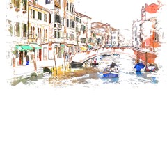 Venice T- Shirt Venice Voyage Art Digital Painting Watercolor Discovery T- Shirt (3) Play Mat (square) by ZUXUMI