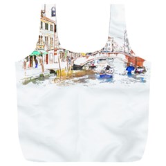 Venice T- Shirt Venice Voyage Art Digital Painting Watercolor Discovery T- Shirt (3) Full Print Recycle Bag (xxl) by ZUXUMI