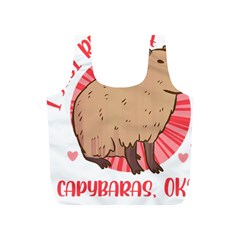 Capybara Art T- Shirt I Just Really Like Capybaras O K  T- Shirt Yoga Reflexion Pose T- Shirtyoga Reflexion Pose T- Shirt Full Print Recycle Bag (s) by hizuto