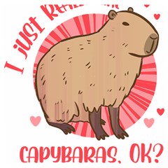 Capybara Art T- Shirt I Just Really Like Capybaras O K  T- Shirt Yoga Reflexion Pose T- Shirtyoga Reflexion Pose T- Shirt Wooden Puzzle Square by hizuto