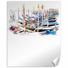 Venice T- Shirt Venice Voyage Art Digital Painting Watercolor Discovery T- Shirt (5) Canvas 16  X 20  by ZUXUMI