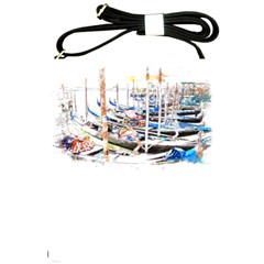 Venice T- Shirt Venice Voyage Art Digital Painting Watercolor Discovery T- Shirt (5) Shoulder Sling Bag by ZUXUMI
