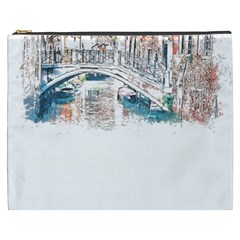 Venice T- Shirt Venice Voyage Art Digital Painting Watercolor Discovery T- Shirt Cosmetic Bag (xxxl) by ZUXUMI