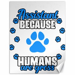 Veterinary Medicine T- Shirt Funny Veterinary Assistant Because Humans Are Gross Vet Med T- Shirt Canvas 18  x 24 