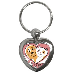 Veterinary Medicine T- Shirt Funny Veterinary Crew Vet Med Life For A Veterinary Worker T- Shirt Key Chain (heart) by ZUXUMI