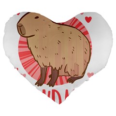 Capybara Love T- Shirt Just A Girl Who Loves Capybaras A Cute Design For Capybara Lovers T- Shirt Yoga Reflexion Pose T- Shirtyoga Reflexion Pose T- Shirt Large 19  Premium Flano Heart Shape Cushions