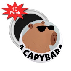 Capybara T- Shirt Be As Cool As A Capybara- A Cute Funny Capybara Wearing Sunglasses T- Shirt Yoga Reflexion Pose T- Shirtyoga Reflexion Pose T- Shirt 2 25  Magnets (10 Pack) 