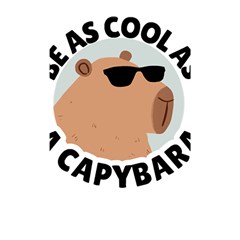 Capybara T- Shirt Be As Cool As A Capybara- A Cute Funny Capybara Wearing Sunglasses T- Shirt Yoga Reflexion Pose T- Shirtyoga Reflexion Pose T- Shirt Shower Curtain 48  X 72  (small)  by hizuto