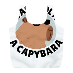 Capybara T- Shirt Be As Cool As A Capybara- A Cute Funny Capybara Wearing Sunglasses T- Shirt Yoga Reflexion Pose T- Shirtyoga Reflexion Pose T- Shirt Full Print Recycle Bag (l)