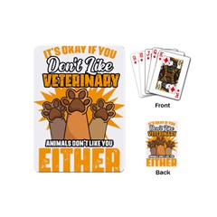 Veterinary Medicine T- Shirt Funny Will Give Veterinary Advice For Nachos Vet Med Worker T- Shirt Playing Cards Single Design (mini) by ZUXUMI