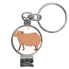 Capybara T- Shirt Cute Capybara Illustration T- Shirt (1) Yoga Reflexion Pose T- Shirtyoga Reflexion Pose T- Shirt Nail Clippers Key Chain by hizuto