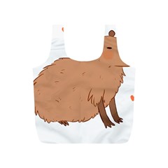 Capybara T- Shirt Cute Capybara Illustration T- Shirt (2) Yoga Reflexion Pose T- Shirtyoga Reflexion Pose T- Shirt Full Print Recycle Bag (s) by hizuto