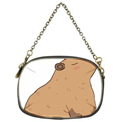 Capybara T- Shirt Cute Capybara Illustration With A Bird Friend T- Shirt Yoga Reflexion Pose T- Shirtyoga Reflexion Pose T- Shirt Chain Purse (one Side) by hizuto