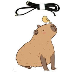 Capybara T- Shirt Cute Capybara Illustration With A Bird Friend T- Shirt Yoga Reflexion Pose T- Shirtyoga Reflexion Pose T- Shirt Shoulder Sling Bag by hizuto