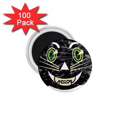 Vintage Halloween Black Cat T- Shirt Vintage Halloween Black Cat T- Shirt 1 75  Magnets (100 Pack)  by ZUXUMI