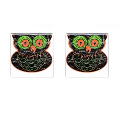 Vintage Halloween Owl T- Shirt Vintage Halloween Owl T- Shirt Cufflinks (square) by ZUXUMI