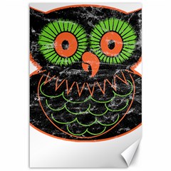 Vintage Halloween Owl T- Shirt Vintage Halloween Owl T- Shirt Canvas 12  x 18 