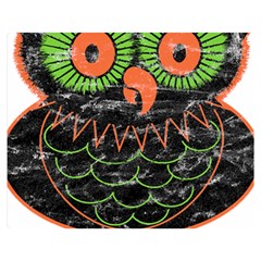 Vintage Halloween Owl T- Shirt Vintage Halloween Owl T- Shirt Two Sides Premium Plush Fleece Blanket (Medium)