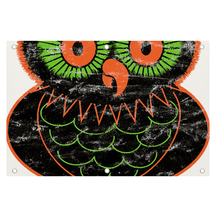 Vintage Halloween Owl T- Shirt Vintage Halloween Owl T- Shirt Banner and Sign 6  x 4 