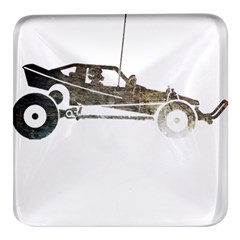 Vintage Rc Cars T- Shirt Vintage Modelcar Classic Rc Buggy Racing Cars Addict T- Shirt (1) Square Glass Fridge Magnet (4 Pack) by ZUXUMI