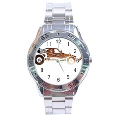 Vintage Rc Cars T- Shirt Vintage Modelcar Classic Rc Buggy Racing Cars Addict T- Shirt Stainless Steel Analogue Watch by ZUXUMI