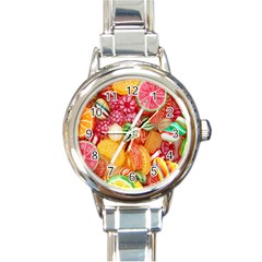 Aesthetic Candy Art Round Italian Charm Watch by Internationalstore