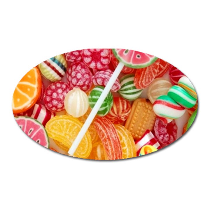 Aesthetic Candy Art Oval Magnet