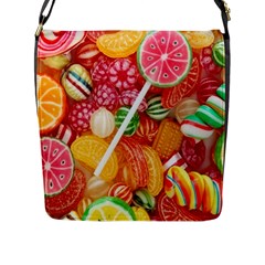 Aesthetic Candy Art Flap Closure Messenger Bag (l) by Internationalstore