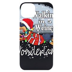 Weiner T- Shirt Walking In A Weiner Wonderland T- Shirt (1) Iphone 14 Plus Black Uv Print Case by ZUXUMI