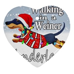 Weiner T- Shirt Walking In A Weiner Wonderland T- Shirt (1) Weiner T- Shirt Walking In A Weiner Wonderland T- Shirt Ornament (Heart)