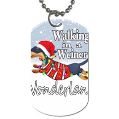 Weiner T- Shirt Walking In A Weiner Wonderland T- Shirt (1) Weiner T- Shirt Walking In A Weiner Wonderland T- Shirt Dog Tag (Two Sides)