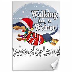 Weiner T- Shirt Walking In A Weiner Wonderland T- Shirt (1) Weiner T- Shirt Walking In A Weiner Wonderland T- Shirt Canvas 12  x 18 