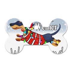 Weiner T- Shirt Walking In A Weiner Wonderland T- Shirt (1) Weiner T- Shirt Walking In A Weiner Wonderland T- Shirt Dog Tag Bone (Two Sides)