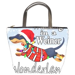 Weiner T- Shirt Walking In A Weiner Wonderland T- Shirt (1) Weiner T- Shirt Walking In A Weiner Wonderland T- Shirt Bucket Bag