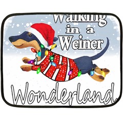 Weiner T- Shirt Walking In A Weiner Wonderland T- Shirt (1) Weiner T- Shirt Walking In A Weiner Wonderland T- Shirt Two Sides Fleece Blanket (Mini)