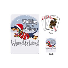 Weiner T- Shirt Walking In A Weiner Wonderland T- Shirt (1) Weiner T- Shirt Walking In A Weiner Wonderland T- Shirt Playing Cards Single Design (Mini)