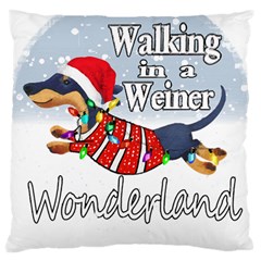 Weiner T- Shirt Walking In A Weiner Wonderland T- Shirt (1) Weiner T- Shirt Walking In A Weiner Wonderland T- Shirt Standard Premium Plush Fleece Cushion Case (One Side)