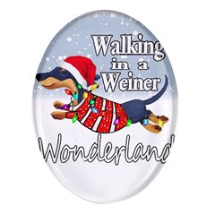 Weiner T- Shirt Walking In A Weiner Wonderland T- Shirt (1) Weiner T- Shirt Walking In A Weiner Wonderland T- Shirt Oval Glass Fridge Magnet (4 pack)