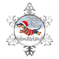 Weiner T- Shirt Walking In A Weiner Wonderland T- Shirt (1) Weiner T- Shirt Walking In A Weiner Wonderland T- Shirt Metal Small Snowflake Ornament