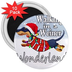 Weiner T- Shirt Walking In A Weiner Wonderland T- Shirt (1) Weiner T- Shirt Walking In A Weiner Wonderland T- Shirt Welder T- Shirt Funny Welder T- Shirt 3  Magnets (10 pack) 